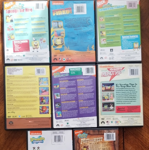 8 Spongebob Squarepants Dvd Lot. All watched and work perfectly. Over 50 episode - Picture 2 of 4
